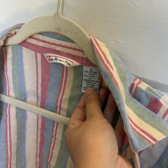 Vintage Talbots Linen Button-Down Blouse - Picture 6 of 7